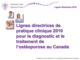 Care Working Group - Ostéoporose Canada