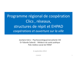 2012-09-06 Présentation CLIC - Réseaux pleinière