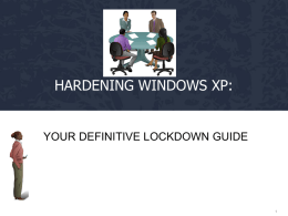 Hardening Windows XP