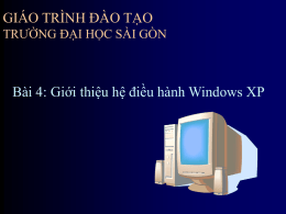 Hệ điều hành WinXP - Trường Đại Học Sài Gòn
