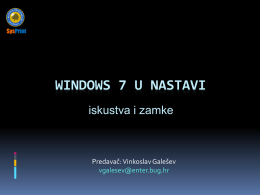 Windows 7 u nastavi
