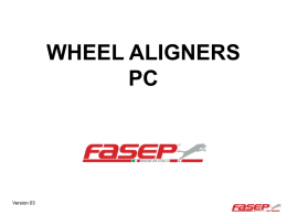 Italy Fasep Wheel Aligner General Introduction