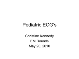 Pediatric ECG`s - Calgary Emergency Medicine