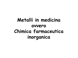 Metalli in medicina ovvero Chimica farmaceutica inorganica