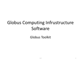 Globus Computing Infrustructure Software