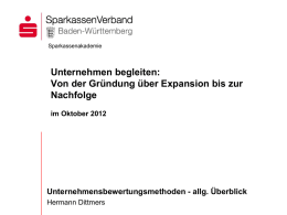 Unternehmensbewertung - Neuhausen Oktober 2012