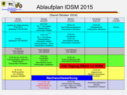Ablaufplan IDSM 2015