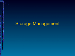 Storage Management (nur Folien)