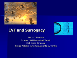 IVF and Surrogacy - University of Toronto