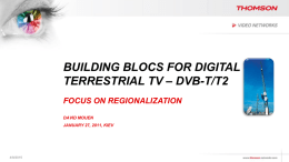 Mouen David - Thomson - Headend building blocs for DTTV