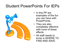 Teacher Directions for Powerpoint Interview