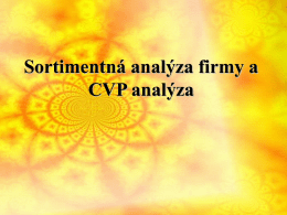 CVP analyza