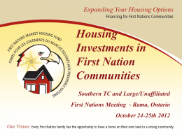 First Nations Market Housing Fund - Oct 24