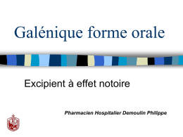 Composition - AFPHB Association Francophone Des Pharmaciens