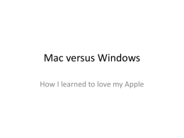 Mac computers vs Windows