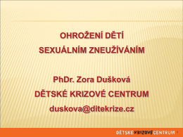 Prezentace PhDr. Zory Duškové