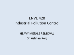 Removal of heavy metals