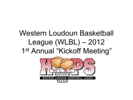 Western Loudoun Basketball League (WLBL)