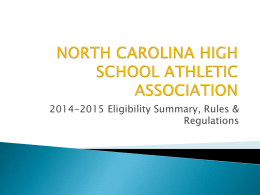 nchsaa eligibility - North Carolina High School Athletic Association