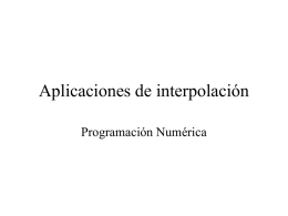 Aplicaciones de interpolación