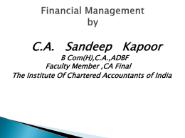bascic of financial management