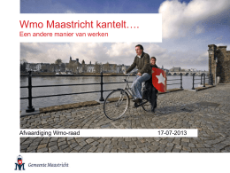 Wmo Maastricht kantelt…. Een nieuwe manier van werken