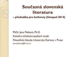 Současná slovenská literatura