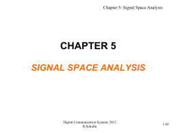 chapter 5 signal space analysis