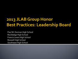 Group Honor-Cadet Leadership Selection Boards