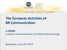 e-CODEX session for the ECRF conference 2013