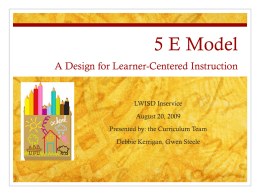 5 E Model Presentation
