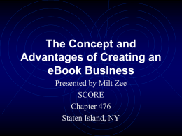 The Concept and Advantages of eBooks