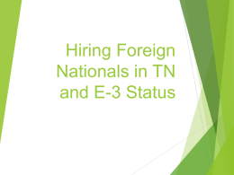 E-3 and TN Temporary Workers