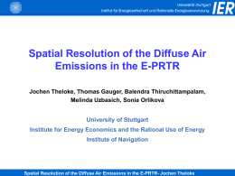 E-PRTR – Diffuse Emissions Project scope and subtraction