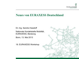 Neues von EURAXESS - EURAXESS Deutschland