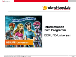 Informationen BERUFE-Universum Version 4.0