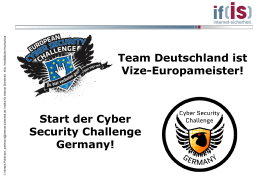 - Cyber Security Challenge Germany