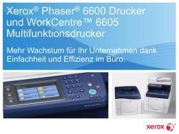 Phaser 6600 and WorkCentre 6605 Endkundenprsentation