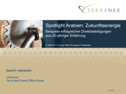 Erneuerbare Energien - The Family Office Forum