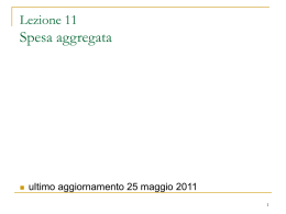 lezione 11 - spesa aggregata