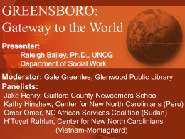 Greensboro - The Center for New North Carolinians