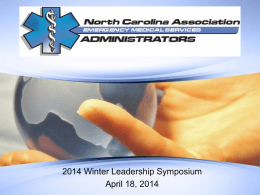 Winter NCAEMSA Meeting 2-14-2014