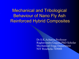 Mechanical and Tribological Behaviour of Nano Fly Ash Reinforced
