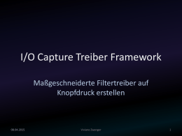 I/O Capture Treiber Framework