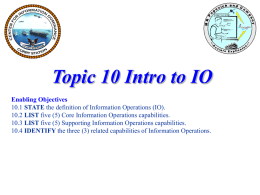 Topic 10 Intro to IO inst ppt 14 Jul 08