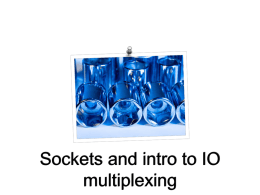 Sockets and intro to IO multiplexing