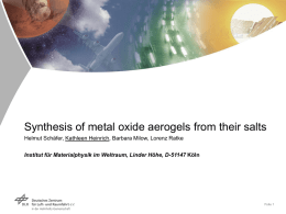 Synthesis of metal oxide aerogels from their salts