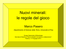 Nuovi minerali: le regole del gioco