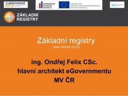 2. ZR - O. Felix - Správa základních registrů