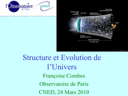 Cours CNED-2010: Structure et Evolution de l`Univers